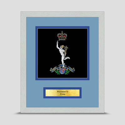 Royal Corps of Signal Regiment Framed Military Embroidery Presentation