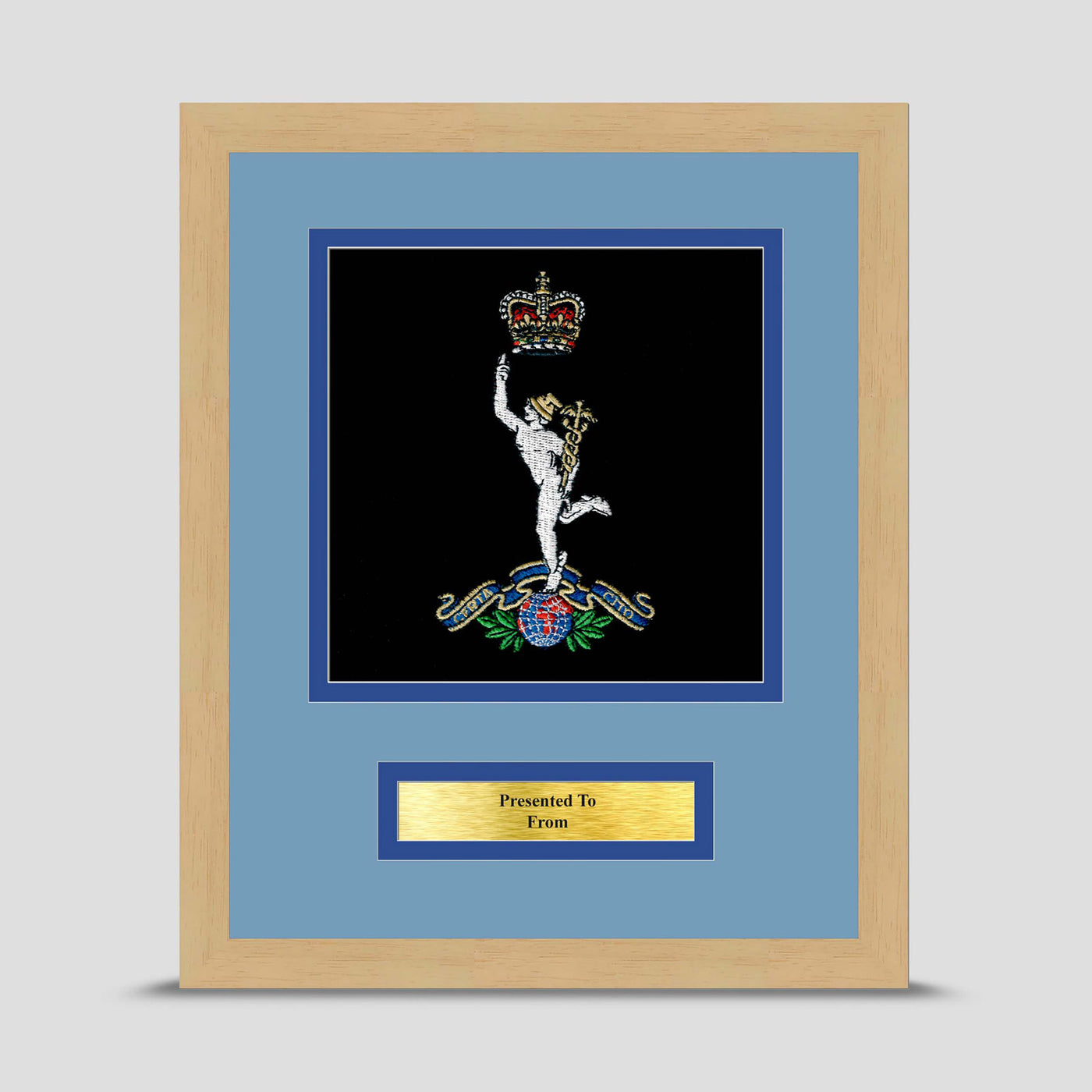 Royal Corps of Signal Regiment Framed Military Embroidery Presentation