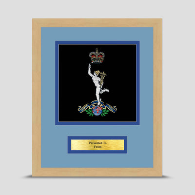 Royal Corps of Signal Regiment Framed Military Embroidery Presentation