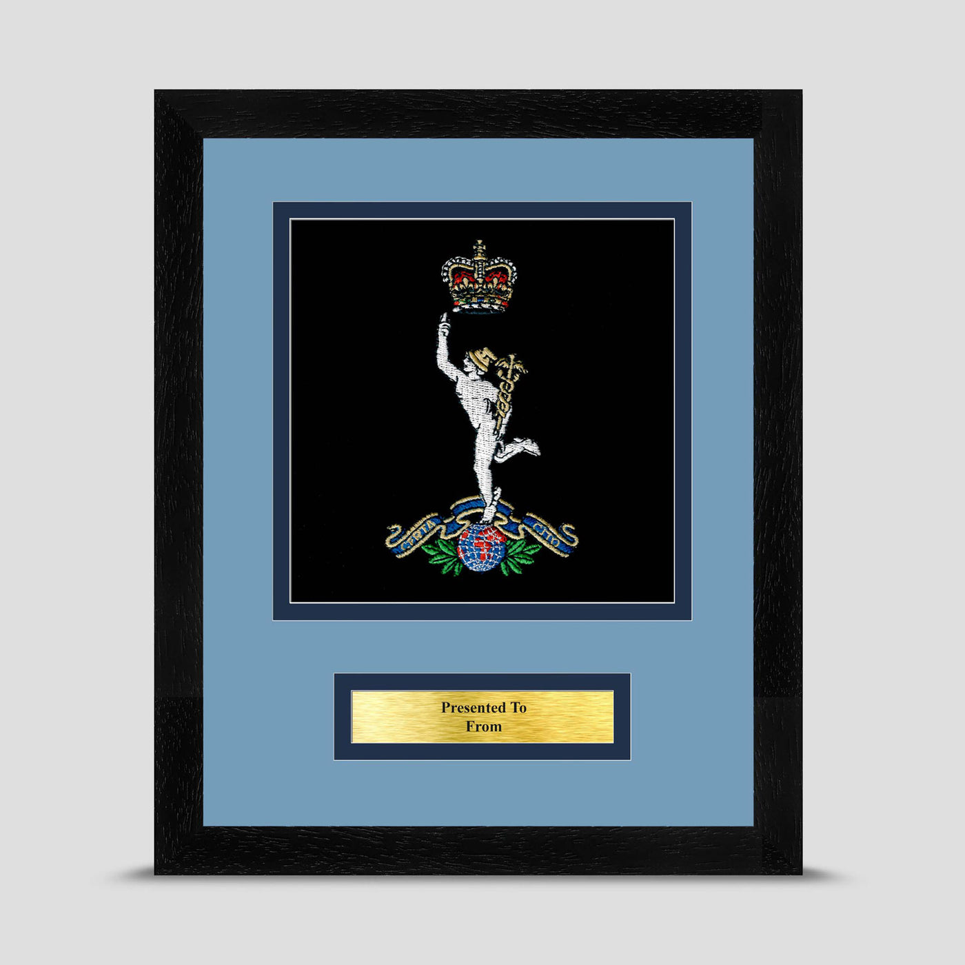 Royal Corps of Signal Regiment Framed Military Embroidery Presentation