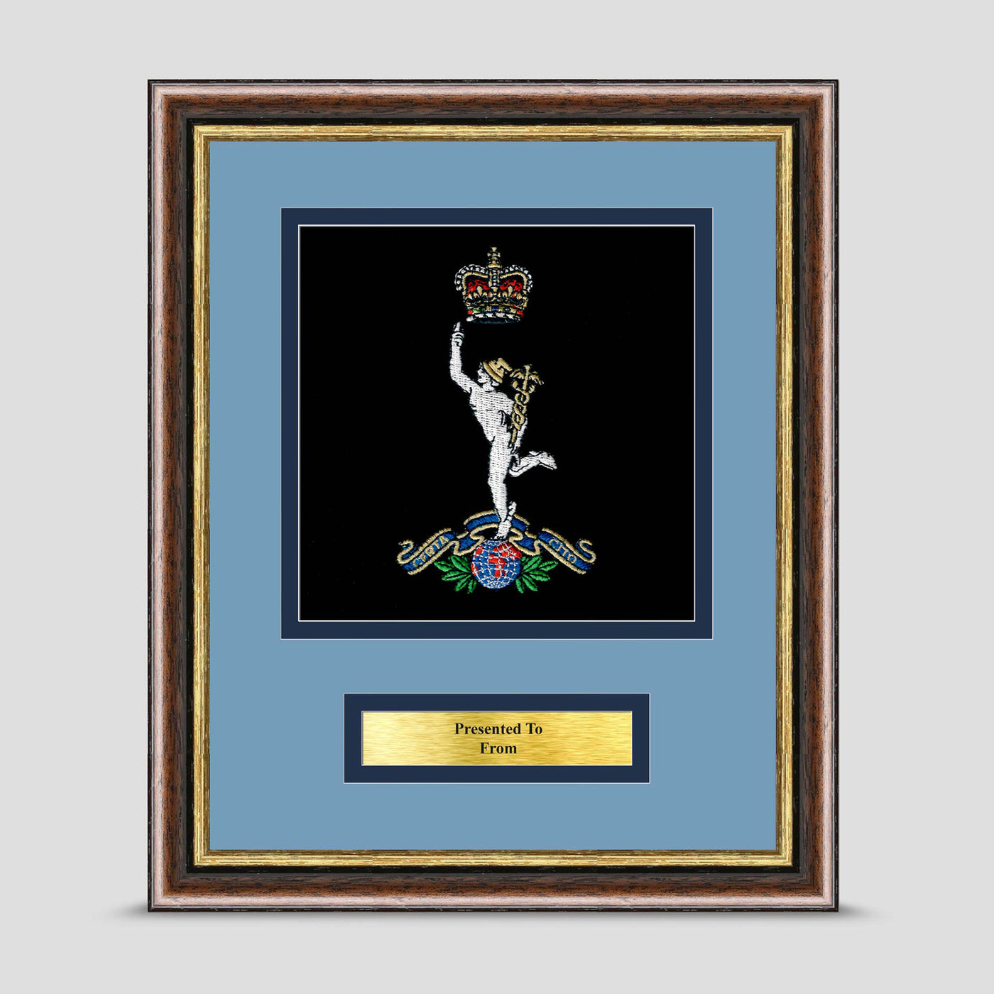 Royal Corps of Signal Regiment Framed Military Embroidery Presentation