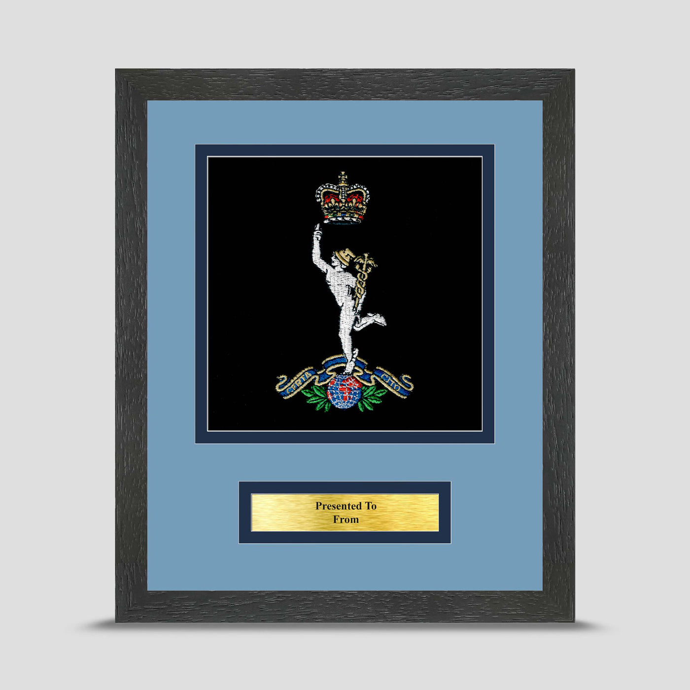 Royal Corps of Signal Regiment Framed Military Embroidery Presentation