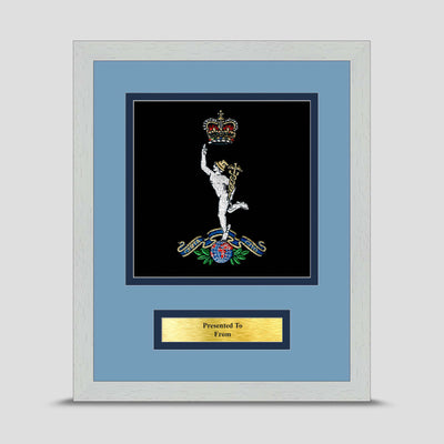 Royal Corps of Signal Regiment Framed Military Embroidery Presentation