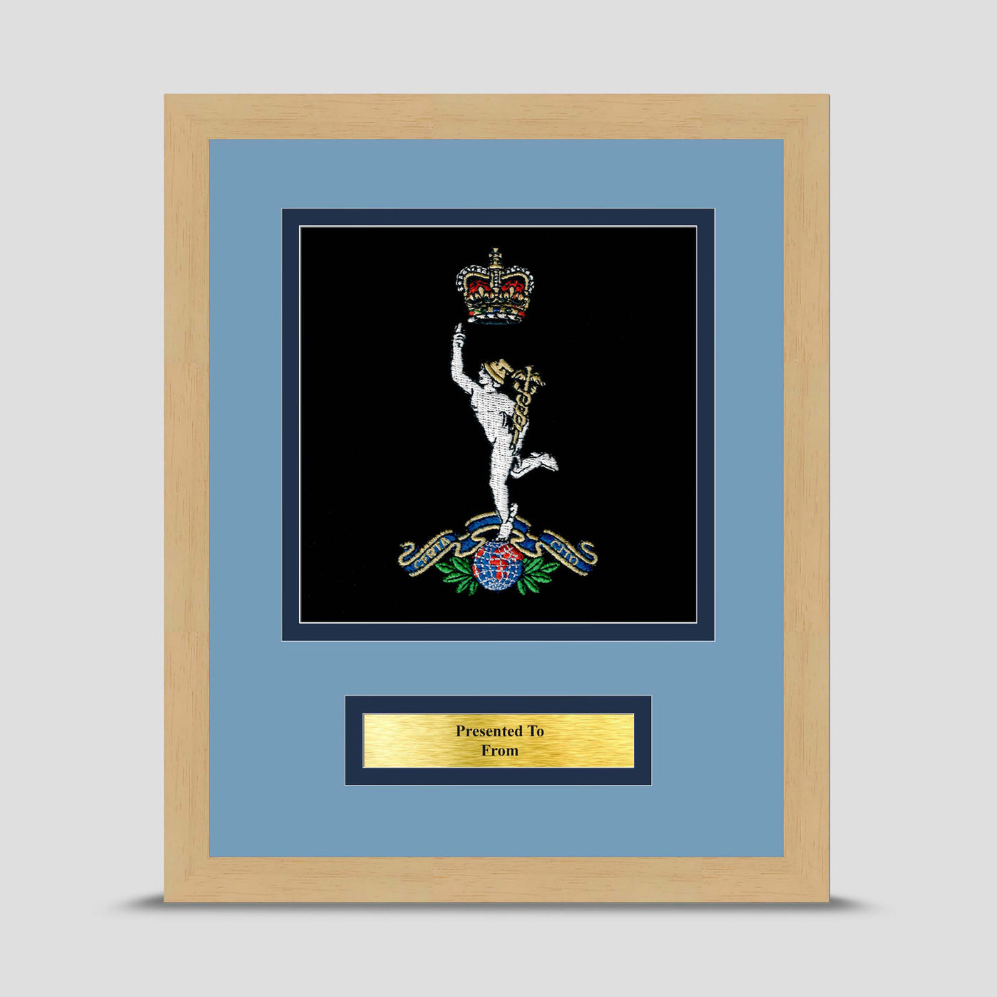 Royal Corps of Signal Regiment Framed Military Embroidery Presentation