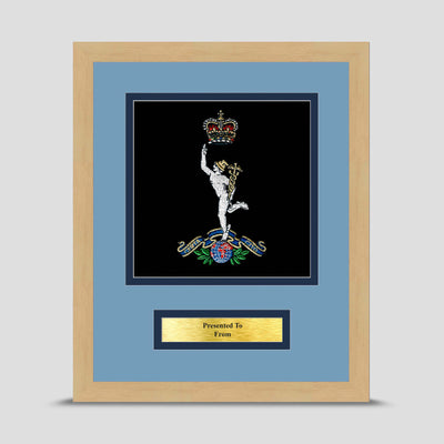 Royal Corps of Signal Regiment Framed Military Embroidery Presentation