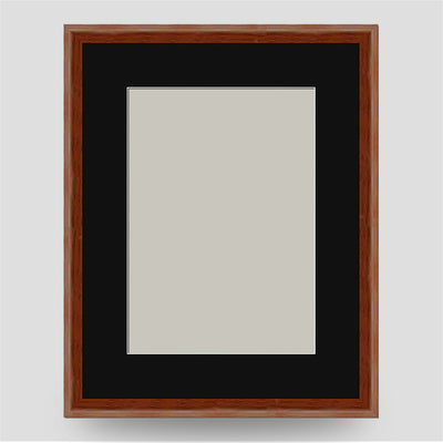 9x7 Thin Brown Cushion Picture Frame Including a 7x5 Mount