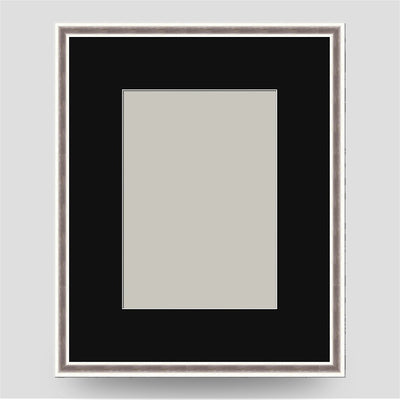 10x8 Thin Silver Cushion Frame with a 7x5 Mount