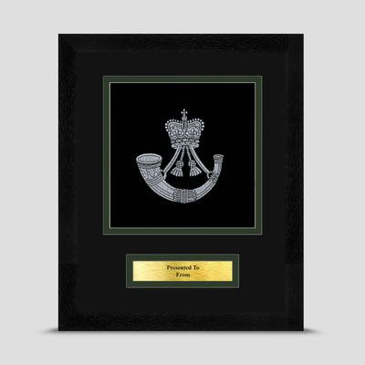 The Rifles Framed Military Embroidery Presentation