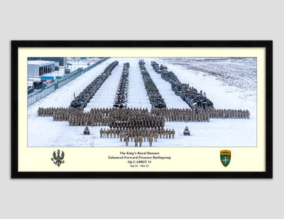 The King’s Royal Hussars Enhanced Forward Presence Battlegroup Op CABRIT 11 - Framed Option