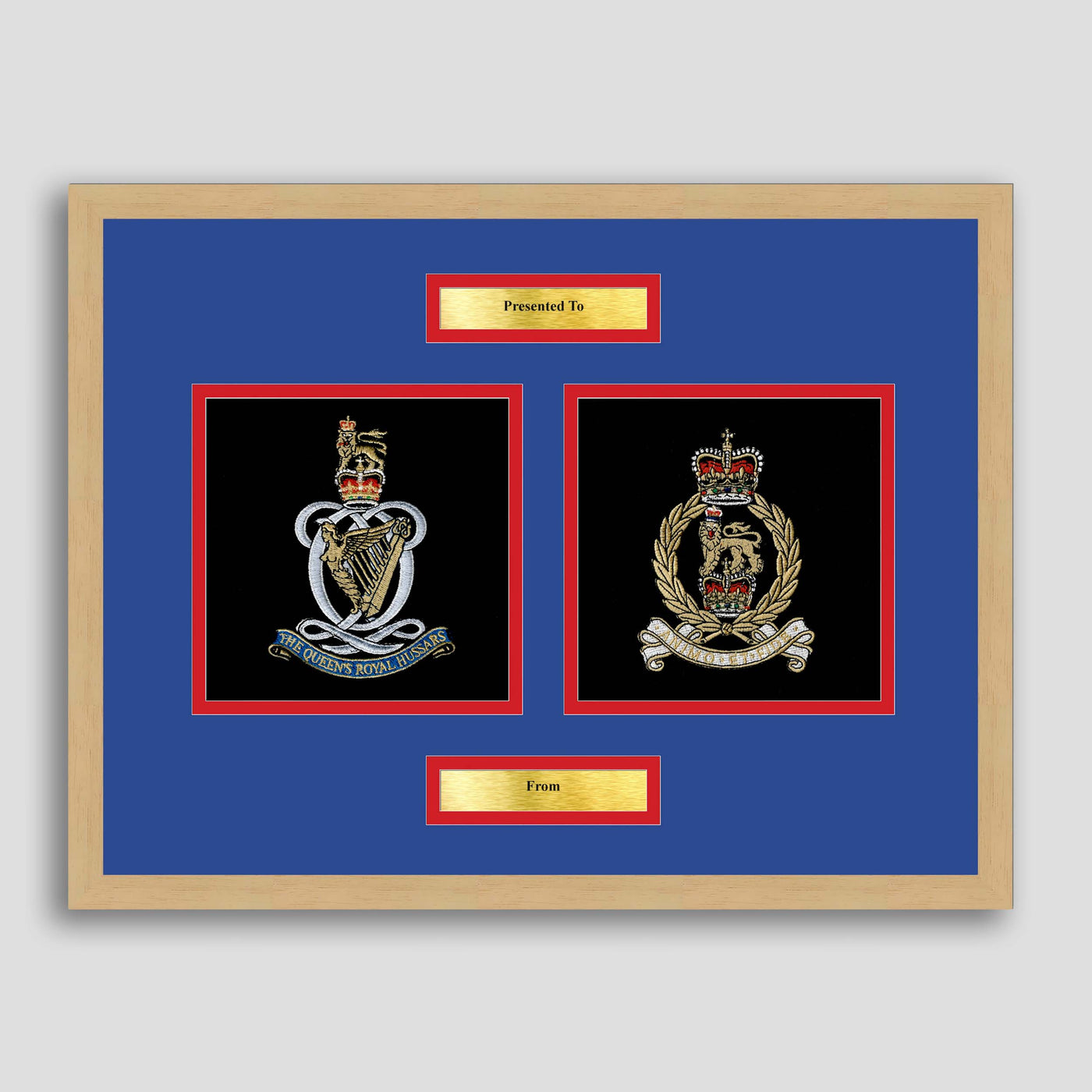 AGC Corps & QRH Framed Military Embroidery Presentation