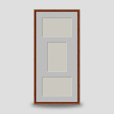 Triple Photo Frame Thin Cushioned Brown in 5x3.5, 6x4 & 7x5 sizes