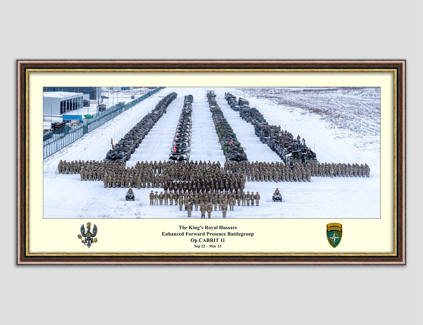 The King’s Royal Hussars Enhanced Forward Presence Battlegroup Op CABRIT 11 - Framed Option