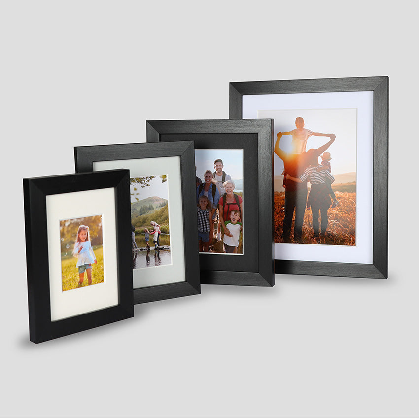 Triple Portrait Photo Frame Classic Black available in 5x3.5, 6x4 & 7x5 size