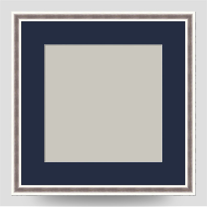 10x10 Thin Silver Cushion Frame with a 8x8 Mount