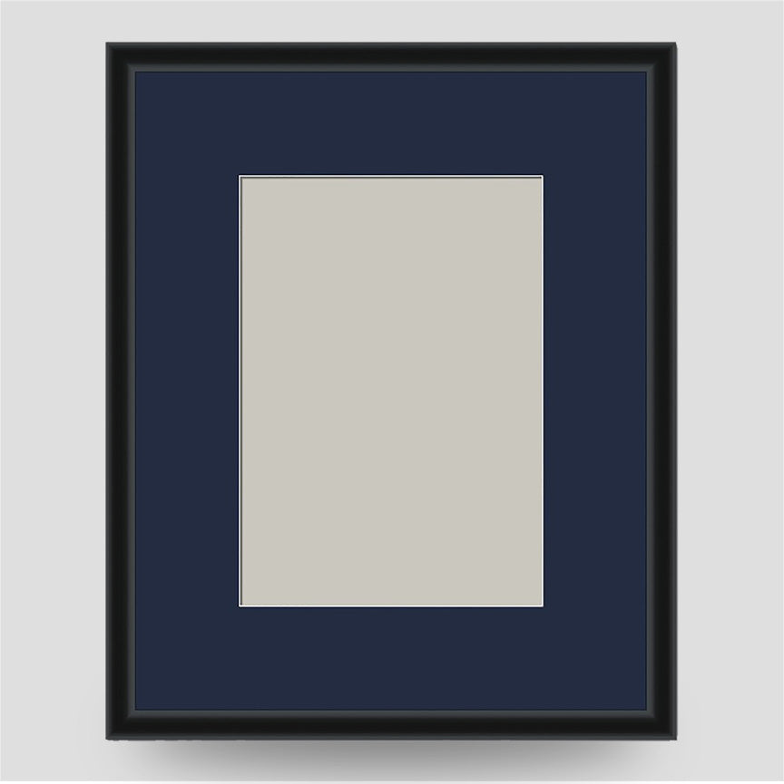 10x8 Thin Black Cushion Frame with a 7x5 Mount