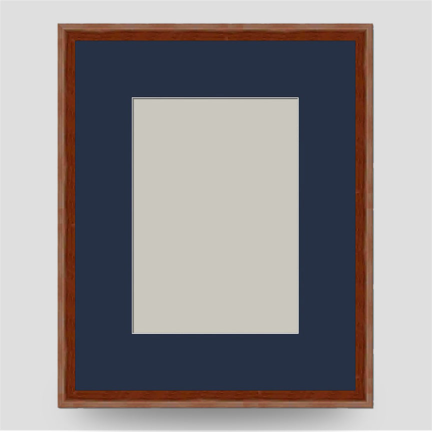 10x8 Thin Brown Cushion Frame with a 7x5 Mount
