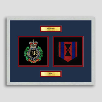Royal Engineers & 25 Engineer Group Framed Military Embroidery Presentation