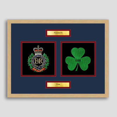 Royal Engineers & 33 Armoured Engineer Squadron Framed Military Embroidery Presentation