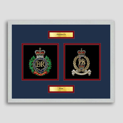 Royal Engineers & AGC (SPS) Framed Military Embroidery Presentation