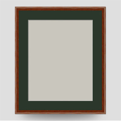 12x10 Thin Brown Cushion Picture Frame with a 10x8 Mount