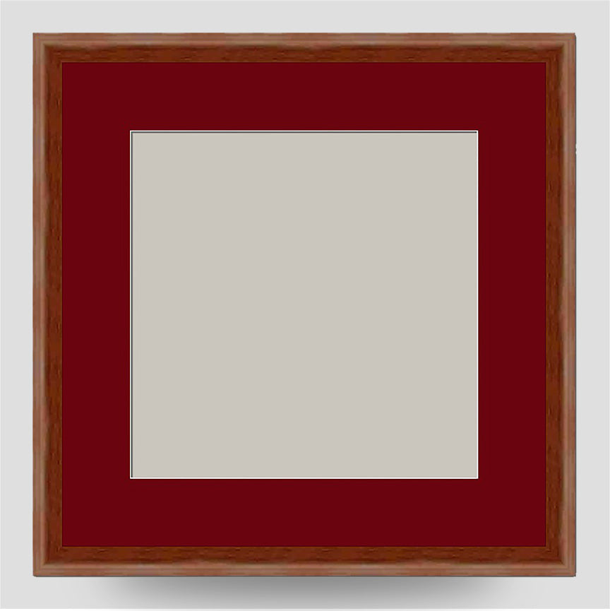 10x10 Thin Brown Cushion Frame with a 8x8 Mount