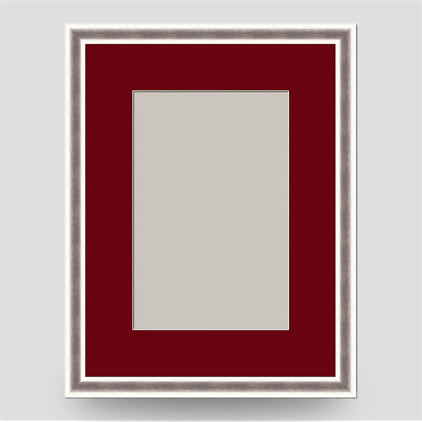 8x6 Thin Silver Picture Frame with a 6x4 Mount