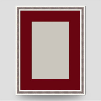 8x6 Thin Silver Picture Frame with a 6x4 Mount