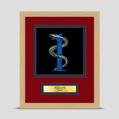 1 Medical Regiment Framed Military Embroidery Presentation