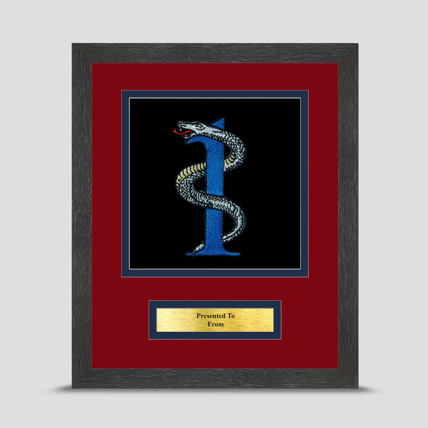 1 Medical Regiment Framed Military Embroidery Presentation