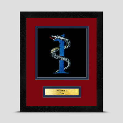 1 Medical Regiment Framed Military Embroidery Presentation