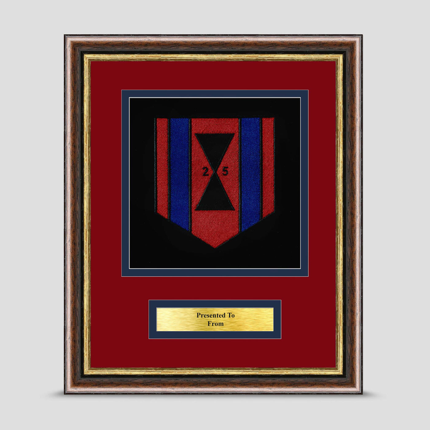 25 (Close Support) Engineer Group Framed Military Embroidery Presentation