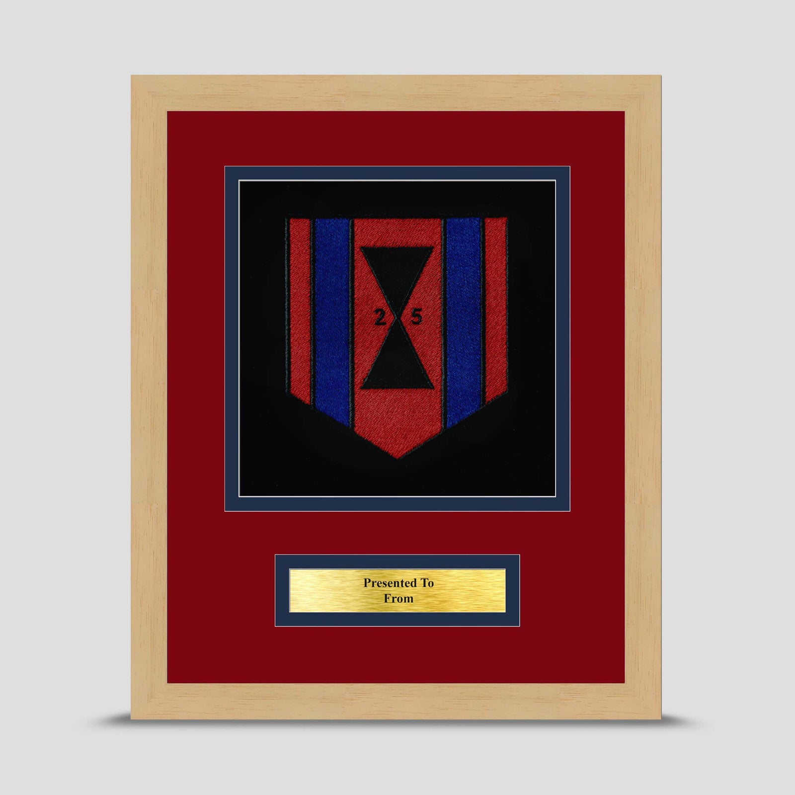 25 Engineer Group Embroidery Framed Presentation - Military Framing ...