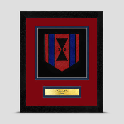 25 (Close Support) Engineer Group Framed Military Embroidery Presentation