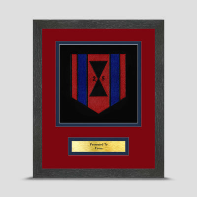 25 (Close Support) Engineer Group Framed Military Embroidery Presentation