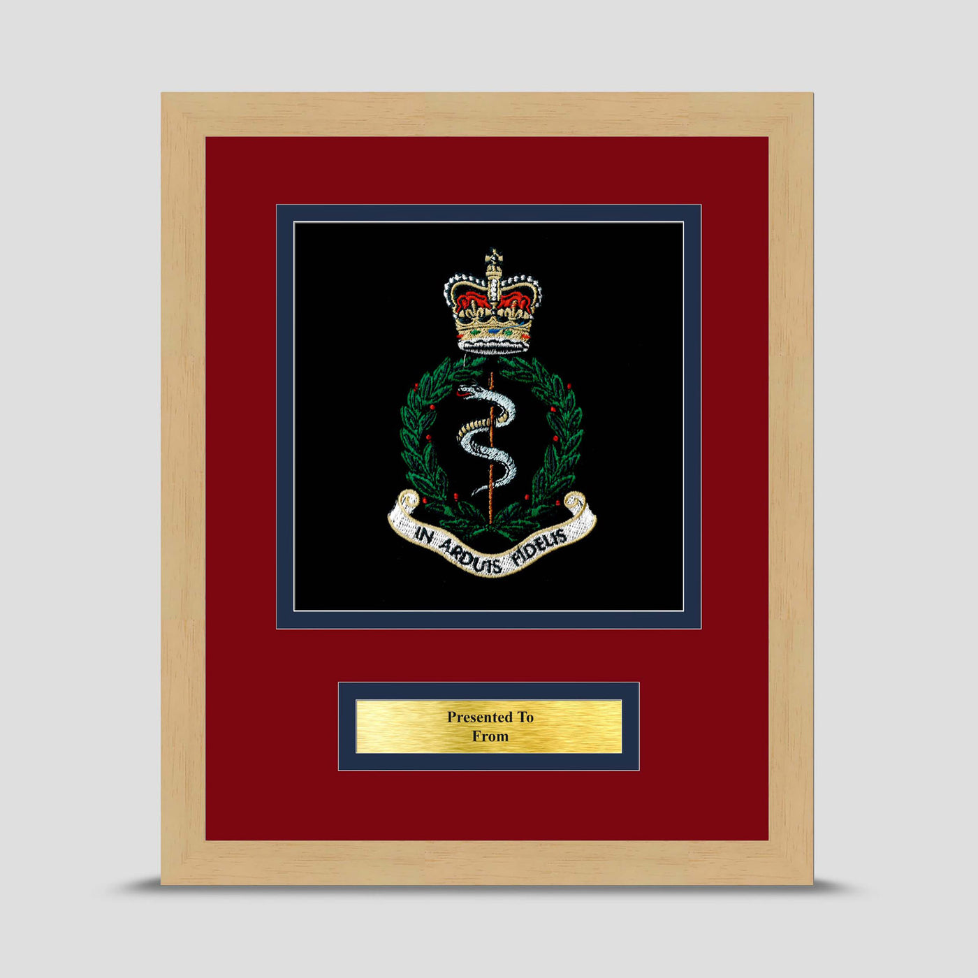 The Royal Army Medical Corps Framed Military Embroidery Presentation