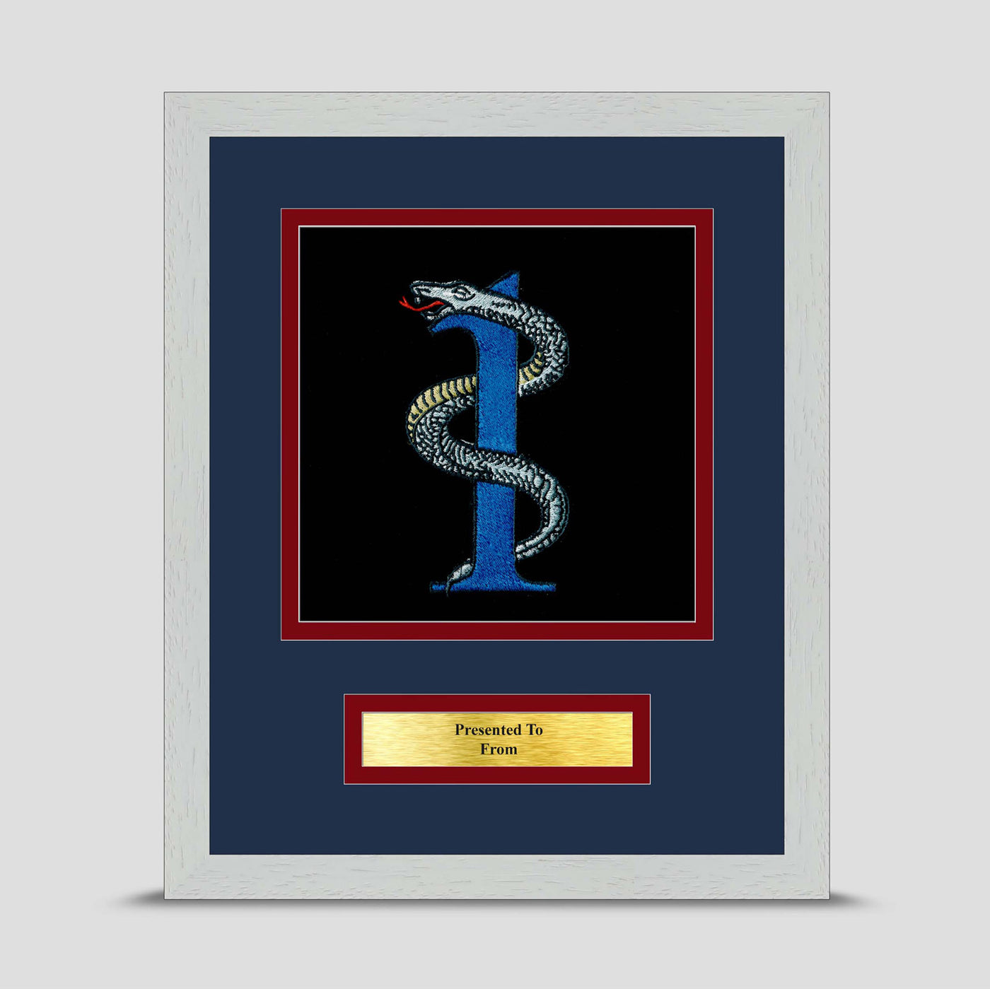 1 Medical Regiment Framed Military Embroidery Presentation