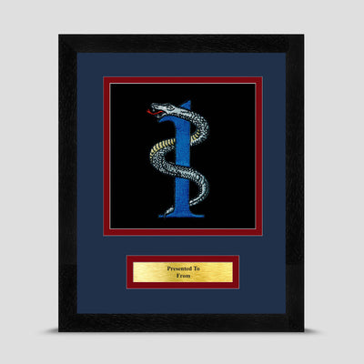 1 Medical Regiment Framed Military Embroidery Presentation