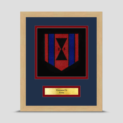 25 (Close Support) Engineer Group Framed Military Embroidery Presentation