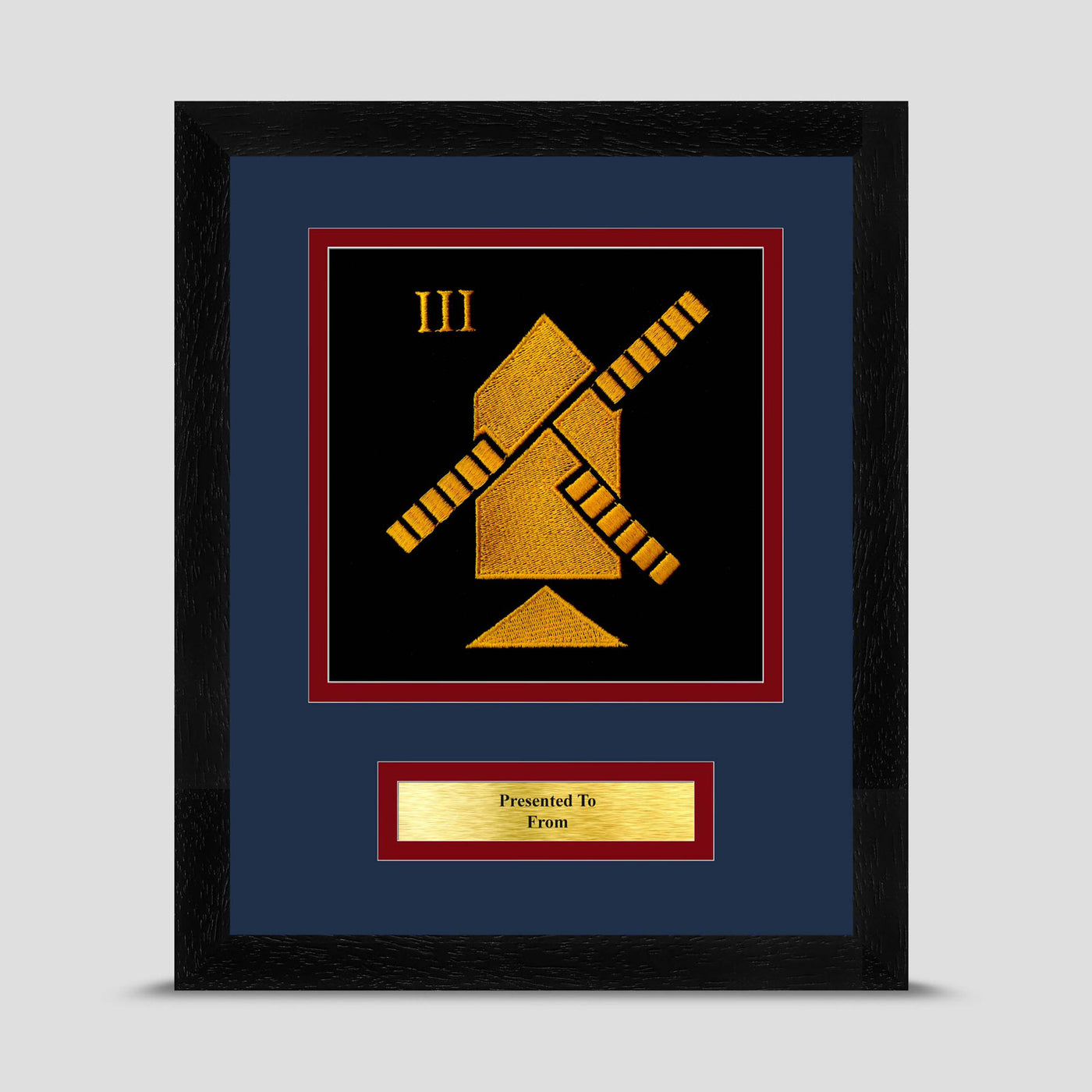 3 Armoured Engineer Squadron 22 RE Framed Military Embroidery Presentation