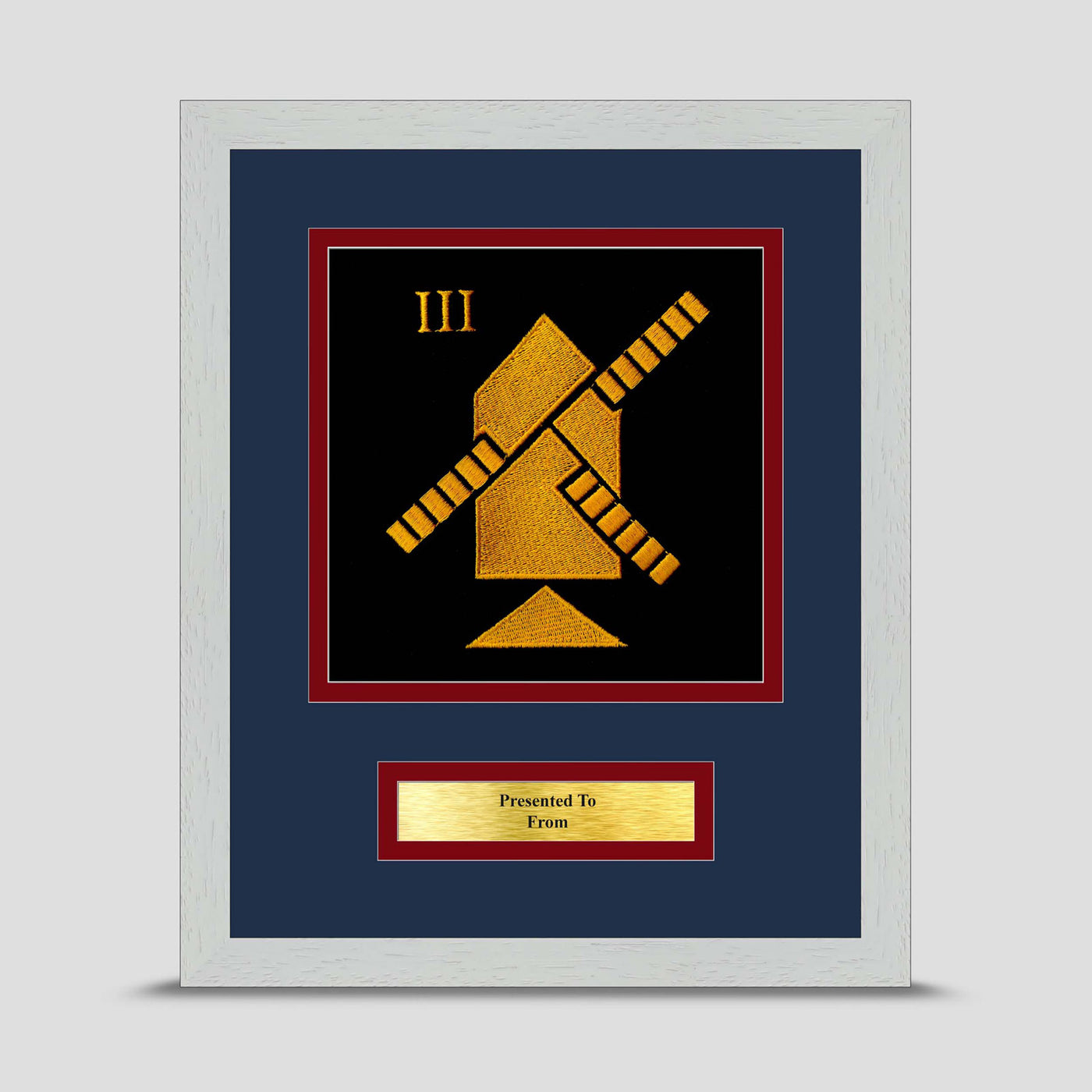 3 Armoured Engineer Squadron 22 RE Framed Military Embroidery Presentation