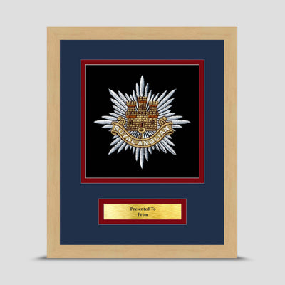 Royal Anglian Regiment Framed Military Embroidery Presentation