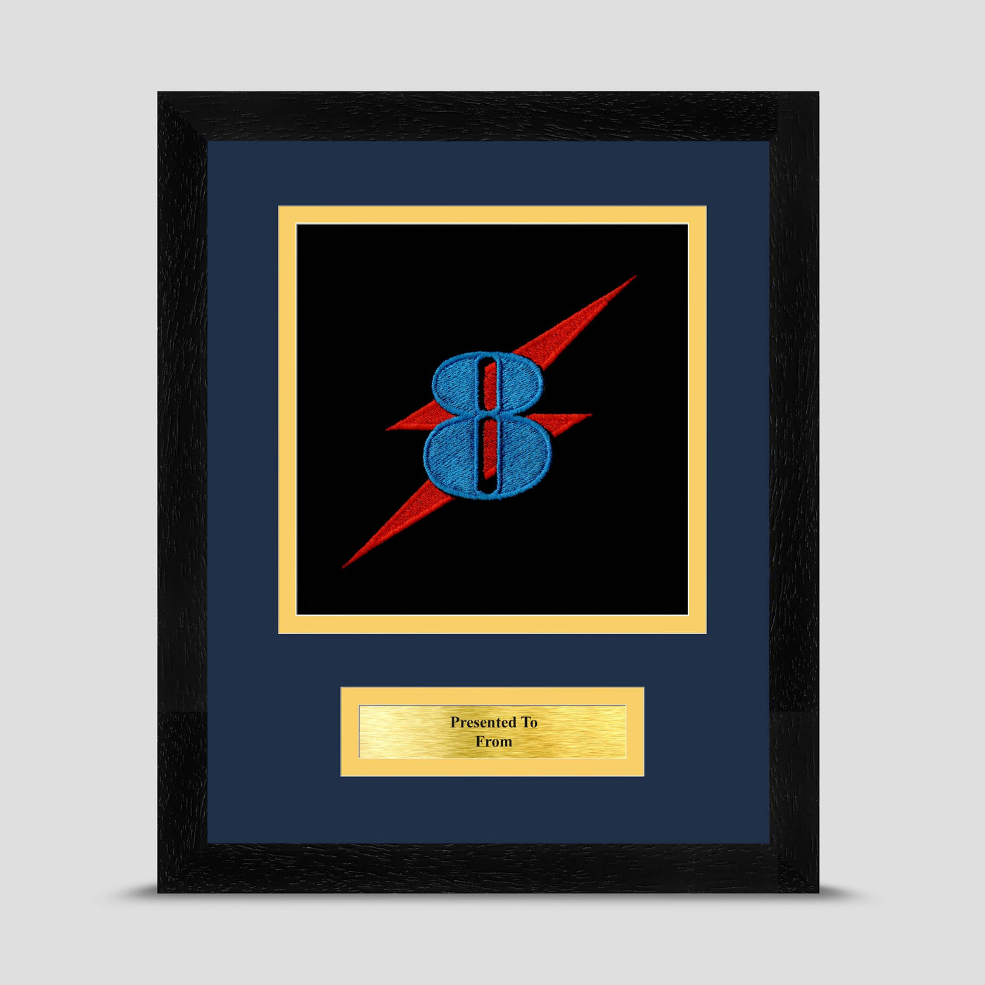 8 Fuel & General Transport Squadron 27 RLC Framed Military Embroidery Presentation