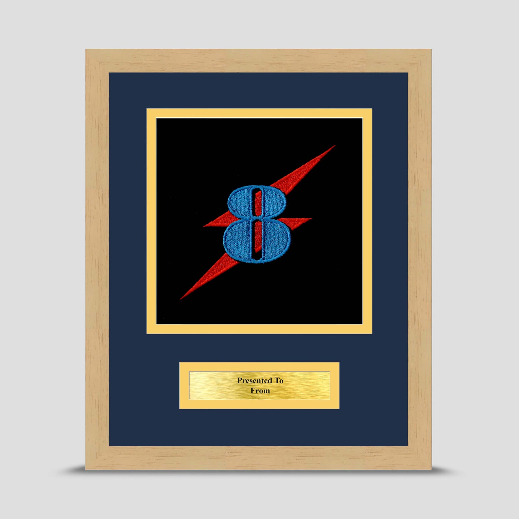 8 Fuel & General Transport Sqn 27 RLC Embroidery Framed Presentation ...