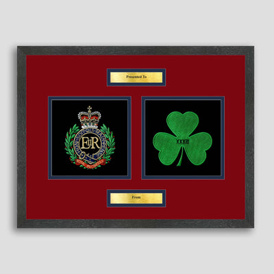 Royal Engineers & 33 Armoured Engineer Squadron Framed Military Embroidery Presentation