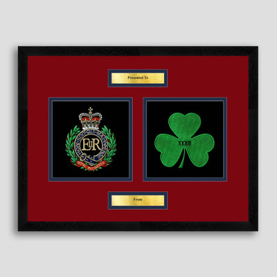 Royal Engineers & 33 Armoured Engineer Squadron Framed Military Embroidery Presentation