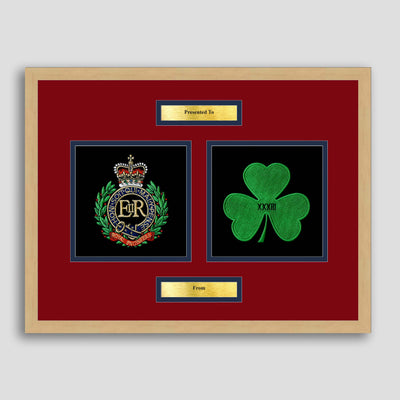 Royal Engineers & 33 Armoured Engineer Squadron Framed Military Embroidery Presentation