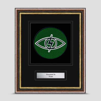 Royal Tank Regiment Framed Military Embroidery Presentation - Cyclops