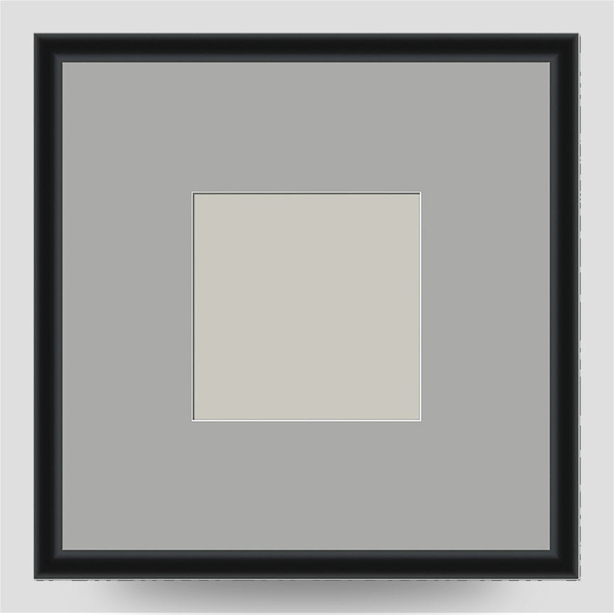 10x10 Thin Black Cushion Frame with a 6x6 Mount