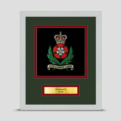 Intelligence Corps Framed Military Embroidery Presentation