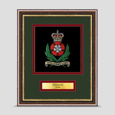 Intelligence Corps Framed Military Embroidery Presentation